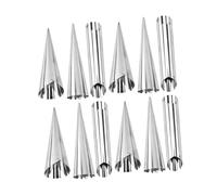ULTECHNOVO 12 piezas Molde para Croissant y Cucurucho de Acero Inoxidable Tubos Reutilizables para Hornear y Crear Postres Moldes de Cono para Repostería Casera