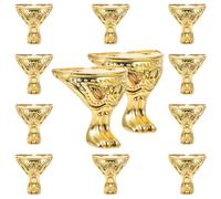 ULTECHNOVO 12 Piezas Protectores de Esquinas Vintage para Cajas de Madera Patas Decorativas de Aleación de Zinc Dorado, Accesorios Resistentes y Protectores para Joyeros y Muebles Pequeños