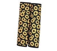 ULTECHNOVO 12piezas Fundas De Asiento Diseño De Girasoles Protector De Volante Alfombrillas y Cubiertas Para Apoyabrazos Para Automóviles