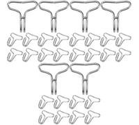 ULTECHNOVO 150 pcs Iron Car Seat Cover Hooks - Silver, 3x3x2cm, 193g - Comfortable Protection, Dual-Line Metal Hooks, S-Shapeds Strap Hooks, Multi-Functional for Home