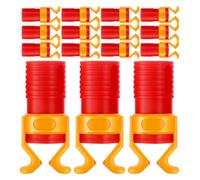ULTECHNOVO 15piezas Soporte de Manguito de Tornillo Porta Tornillos de Plástico Rojo, Ajuste Fácil, Compatible Brocas, para Proyectos DIY y Modelismo
