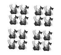 ULTECHNOVO 16 Piezas Tocado De Halloween Tocados De Esqueleto De Halloween Pinzas De Cocodrilo Araña Accesorios Para El Cabello De Pinzas Para El Cabello De Zombis Tela Negro