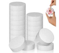 ULTECHNOVO 18 Discos Redondos de Espuma White para Manualidades y Decoración de Pasteles, Multiusos y Fáciles de Moldear para Diversas Técnicas Creativas