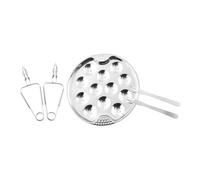 ULTECHNOVO 1Juego Conjunto de Platos para Escargot Inoxidable con Tenazas para Cocinas de Inducción y Uso Restaurantes