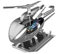 ULTECHNOVO 1pieza Adorno Aromaterapia Solar Helicóptero Rotatorio Para Salpicadero De Coche Decoración Función De Almacenamiento De Energía Versión Plateada