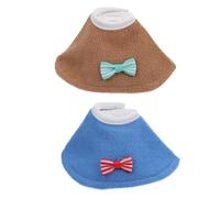 ULTECHNOVO 2 Collares Antipicoteo para Loros, Collar de Recuperación para Aves Pequeñas Tamaño S, Materiales Resistentes, Colores Azul y Marrón, Protección para Periquitos y Cacatúas