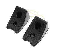 ULTECHNOVO 2 cuñas para ruedas de plástico, bloques de desplazamiento triangulares para coche, furgoneta, neumáticos, antideslizantes, negros, portátiles y resistentes a la compresión