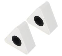 ULTECHNOVO 2 Micrófonos de Entrevista Bandera Triangular de Abs Moldeado Soporte para Micrófono Profesional Ideales para Uso en Dj y Karaoke