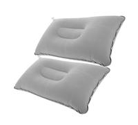 ULTECHNOVO 2 Piezas Almohada Inflable para Camping Unidades Grande y Gruesa con Superficie Aterciopelada Plegable y Portátil para Soporte Cervical y Lumbar Viajes y Descanso