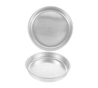 ULTECHNOVO 2 Piezas Bandeja Redonda de Aluminio Resistente al Calor para Pizza Pasteles y Pan de Multifuncional para Hornear y Servir