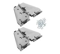 ULTECHNOVO 2 Piezas Bisagra de Mesa Plegable de Hierro, Mecanismo de Mesa de Resorte, Plata, con Tornillos de Montaje, para Comedor y Espacios Multifuncionales
