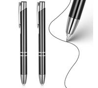 ULTECHNOVO 2 Piezas Bolígrafo Metálico con Luz LED Portátil para Lectura y Escritura en Entornos Oscuros, Diseño Minimalista y Construcción Robusta con Agarre Cómodo para Uso Escolar y