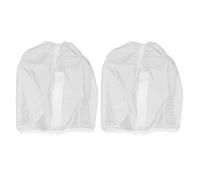 ULTECHNOVO 2 Piezas Capucha Protectora de Maquillaje de Tela de Color Claro Reutilizable Cierre de Cremallera para Bodas y Probadores, Cubierta Cómoda para Evitar Manchas de Maquillaje