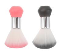 ULTECHNOVO 2 piezas Cepillo de Limpieza para Peluquería con Cerdas Suaves para Cuello y Rostro Ergonómico y Duradero para Salón y Barbería Herramienta Profesional para Barrido de Cabello