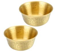 ULTECHNOVO 2 Piezas Cuenco Ritual de Cobre Dorado Estilo Vintage para Oración