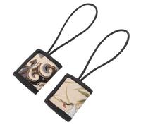 ULTECHNOVO 2 Piezas de Accesorios para Abanico de Mano, Anillos Plegables de 9.5 Pulgadas, Aro Decorativo en Color Crudo y Café, Soporte Liviano para Fijar Abanicos Manuales, Uso