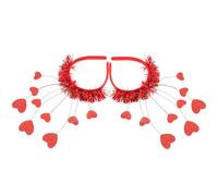 ULTECHNOVO 2 Piezas Diademas de Corazón Rojas con Lentejuelas Tocados de Pelo para Fiesta y Boda Accesorios para Adultos Diseño Cómodo y Festivo