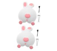ULTECHNOVO 2 Piezas difusor difusor de aroma de coche decoraciones creativas para autos conejos bunny Clips de ventilación para de coche. kawaii abdominales