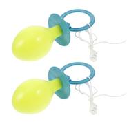 ULTECHNOVO 2 Piezas Disfraz de Chupete Gigante para Adulto en Plástico Azul, Accesorio Divertido para Halloween y Cosplay, Fácil de Limpiar Olores Desagradables