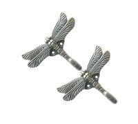 ULTECHNOVO 2 Piezas Dragonfly Wall Mounted Hooks Vintage Metal Coat Rack For Home Use Multifunctional Hangers For Clothes Bags Hats Kitchen Bathroom Door