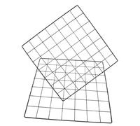 ULTECHNOVO 2 Piezas Estantería de Pared Cuadrada de Hierro de Paneles de Rejilla de Alambre para Organización y Decoración Creativa de Fotos para Cocina Baño y Dormitorio