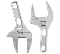 ULTECHNOVO 2 Piezas Llave Inglesa Ajustable de Acero Plata, Gran Apertura para Grifos