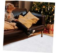ULTECHNOVO 2 Piezas Mantel de Artificial Grueso de Algodón para Decoración Navideña Interior Blanca para Exhibiciones de Pueblos Navideños