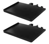 ULTECHNOVO 2 Piezas Mic Stand Tray Shelf Clamp Adjustable Desktop Microphone Holder With Sound Card Rack Organizer Platform Compatible With Pipes For Streaming And Studio Use