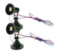 ULTECHNOVO 2 Piezas Miniatura Foco Señal Luminosa Modelo para Maquetas Ferroviarias Luz Modelo Verde para Decoración Mesa Arena Accesorio DIY Detallado