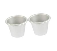 ULTECHNOVO 2 Piezas Moldes Redondos para Cupcakes de Antiadherentes Moldes para Hornear Pasteles y Pudines Diámetro para Repostería Resistente y Fácil de Desmoldar