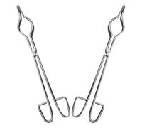 ULTECHNOVO 2 Piezas Pinzas de Acero Inoxidable para Crisol Diseño Grueso y Alta Resistencia al Calor, Ideales para Fundición y Procesos de Producción Metalúrgica