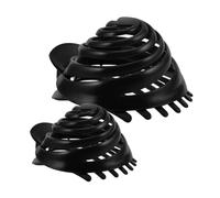 ULTECHNOVO 2 piezas Pinzas para Hacer Moños de Plástico Espiral Clip Cúpula Antideslizante Accesorios para Cabello con Diseño Hongo Grande y Pequeño Soporte para Peinados Naturales y