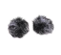 ULTECHNOVO 2 piezas Protector de Micrófono de Felpa Suave Funda Anti-viento y Anti-salpicaduras Cubierta Desmontable para Micrófonos de Mano Fácil Instalación Negro y Blanco