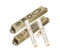 ULTECHNOVO 2 Piezas Regalos De Decoración Postes De Puerta Mezuzá De Metal Mezuzá Judaica Hogar Símbolos Judíos
