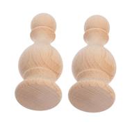 ULTECHNOVO 2 Piezas Remates de Madera Decorativos Muebles Finales de Madera Manualidades Sin Terminar Decoración Interior y Proyectos DIY