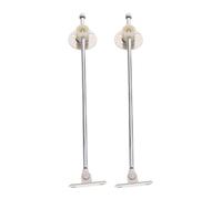 ULTECHNOVO 2 Piezas Soporte de Tapa para Puerta Abatible de Armario de Cocina Amortiguador Metálico, Hierro Resistente y Disco Redondo Ajustable en Altura y Ángulo