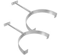 ULTECHNOVO 2 Piezas Soporte para Pararrayos de Teja Española Soporte de Conductor Horizontal Ajustable Hierro Plata para Techos de Teja de Arcilla Instalación sin Herramientas