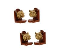 ULTECHNOVO 2 Piezas Sujetalibros de Resina Vintage con Cabeza de para Oficina y Hogar Organizador de Decorativo y Funcional Soporte Resistente y Conveniente para Estanterías y Escritorios