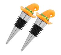 ULTECHNOVO 2 Piezas Tapones para Vino con Diseño Sombrero de Bruja Tapones Reutilizables Herméticos para Preservar Aroma y Sellado Seguro para Botellas Estándar para Fiestas de Halloween
