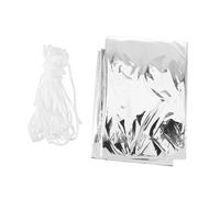 ULTECHNOVO 2 Piezas Tienda de Campaña de Emergencia Portátil Unidades Refugio y Cortaviento para Camping Saco Térmico Compacto y Ligero para Supervivencia y Primeros Auxilios Color Plata