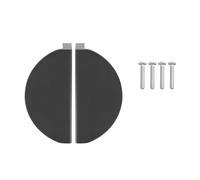 ULTECHNOVO 2 Piezas Tirador de Cajón Semicircular, Tirador de Media Luna de Aluminio Espacial Negro, 64mm entre Agujeros, para Armario y Librería Color Aleatorio