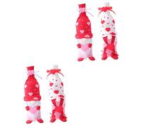 ULTECHNOVO 2 Series Tapa De Botella De Vino Decoración Botella Vino Decoración San Valentín Tapas De s De Tinto Fundas Protectoras para s Mangas De 2 Piezas*2