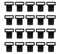 ULTECHNOVO 20 Clips de Plástico Negro para Tienda de Campaña Fijación Firme y Resistente al Viento, Accesorios para Camping y Ganchos para Toldos Interiores
