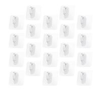 ULTECHNOVO 20 Ganchos Adhesivos Transparentes Autoadhesivos Colgadores de Pared Multifuncionales sin Taladro para Baño y Cocina Ganchos Redondos Reutilizables para Botellas de Spray y