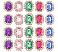 ULTECHNOVO 20 Piezas de Clips para Joyas de Zapatos Dijes de Gemas de Imitación y Perlas, Accesorios para Decoración de Cordones en Zapatillas Deportivas
