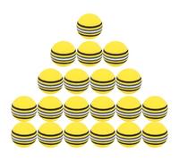 ULTECHNOVO 20 Piezas Pelota de Golf Arcoíris de 42mm para Práctica Interior | Eva Suave y Flexible, Color Amarillo, Ayuda de Entrenamiento para Golf en Interior y Uso Diario