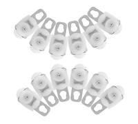 ULTECHNOVO 20 Piezas Rodillos Riel Cortina de Acero Inoxidable Poleas Silenciosas para Pista Cuadrada Riel Deslizante para Cortinas de Ventana y Baño Instalación Fácil Duraderas y