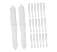 ULTECHNOVO 20 Piezas Soporte de Papel Higiénico con Varillas Resistentes de Plástico para Reposición Eje Central Estable y Compacto para Baños Públicos y Hoteles Pack de Unidades