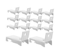 ULTECHNOVO 20 Piezas Soportes de Techo para Cortinas Montaje DIY Hierro Resistente Compatibles con Rieles Curvos y Barras Instalación Precisa para Hogar y Oficina