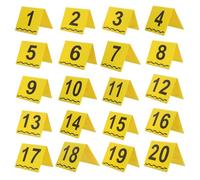 ULTECHNOVO 20 Unidades Marcadores de Evidencia Numerados con Escala, Resistentes de Plástico Amarillo 7.5x7.5x7 Cm para Investigación Criminal y Forense